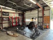 Workout equipment inside fire station