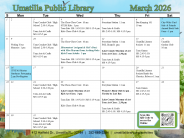 March 2026 library calendar