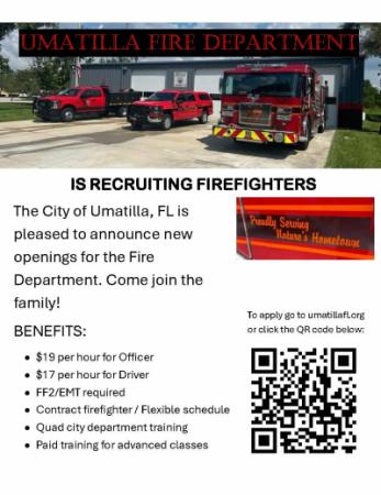Firefighter recruitment flyer
