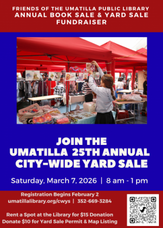 Registration for the City Wide Yard Sale opens on Monday February 2, 2026 at 9 am.