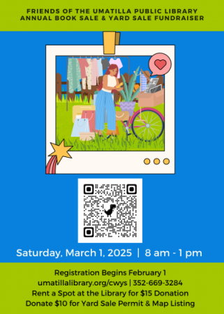 Register for the city wide yard sale. $10 for yard permit. $15 to rent a space.  Registration opens 2/1/25 at 9 am.